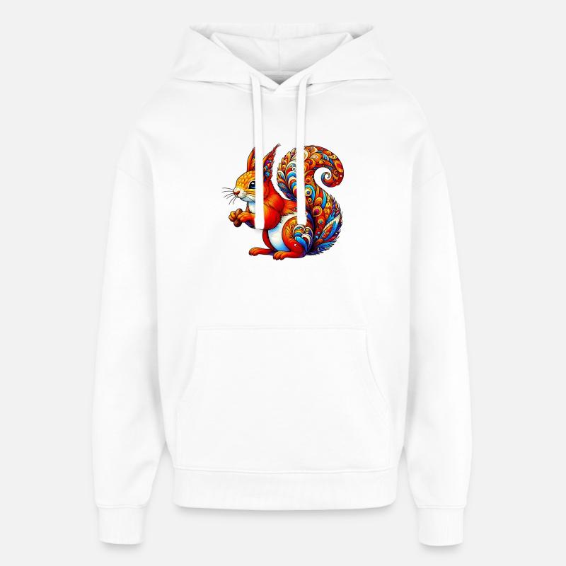 Eichhörnchen - Oversized Unisex Hoodie von Stanley/Stella - Weiß
