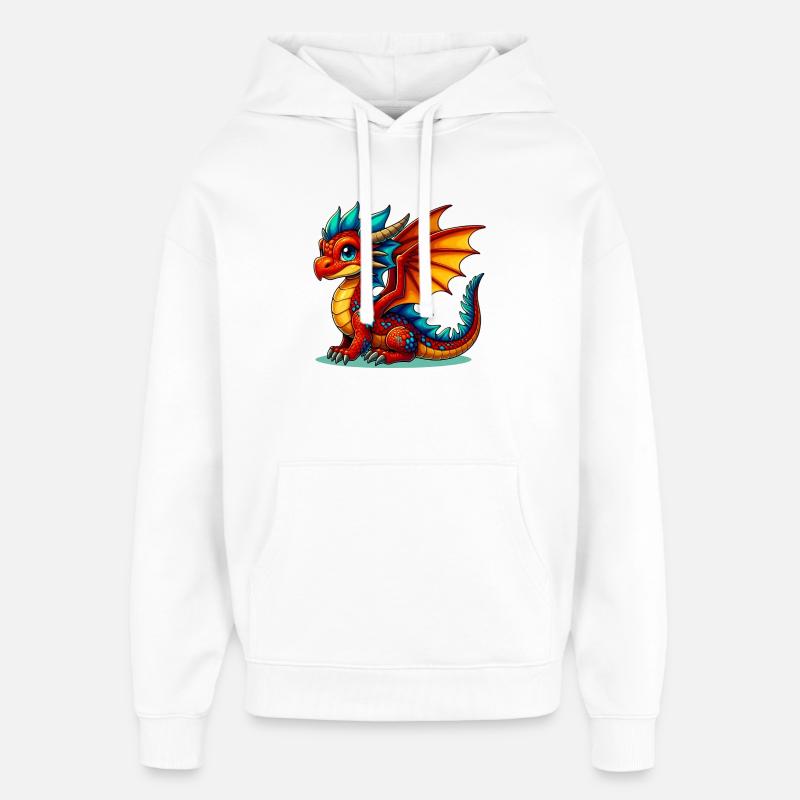 Dragon - Sweat à capuche unisexe Stanley/Stella Oversized - blanc