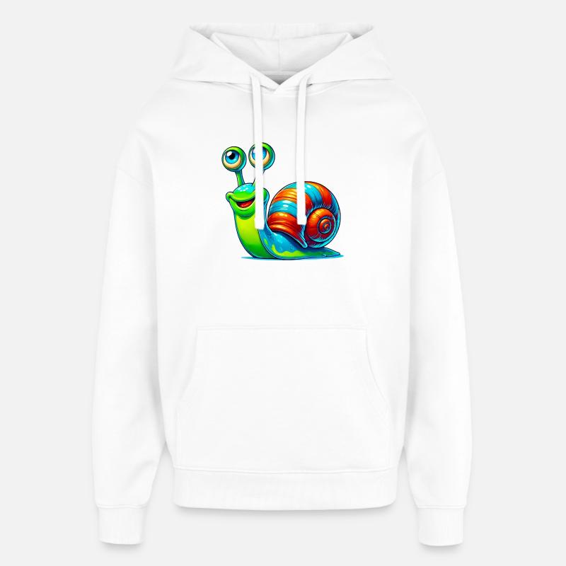 Escargot - Sweat à capuche unisexe Stanley/Stella Oversized - blanc
