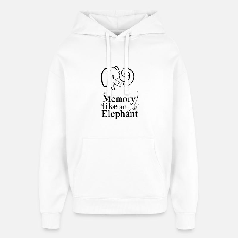 Memory Like an Elephant - Oversized Unisex Hoodie von Stanley/Stella - Weiß