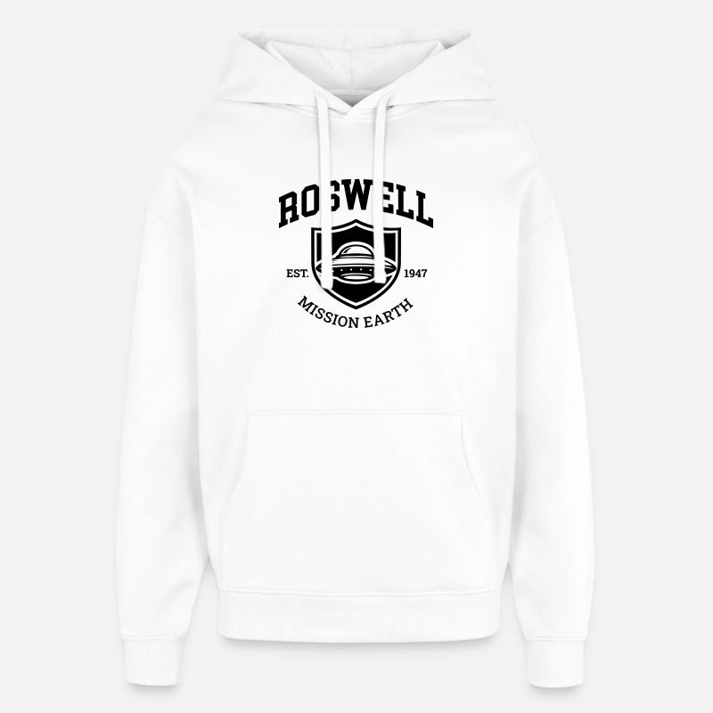 Roswell 1947 - Sweat à capuche unisexe Stanley/Stella Oversized - blanc