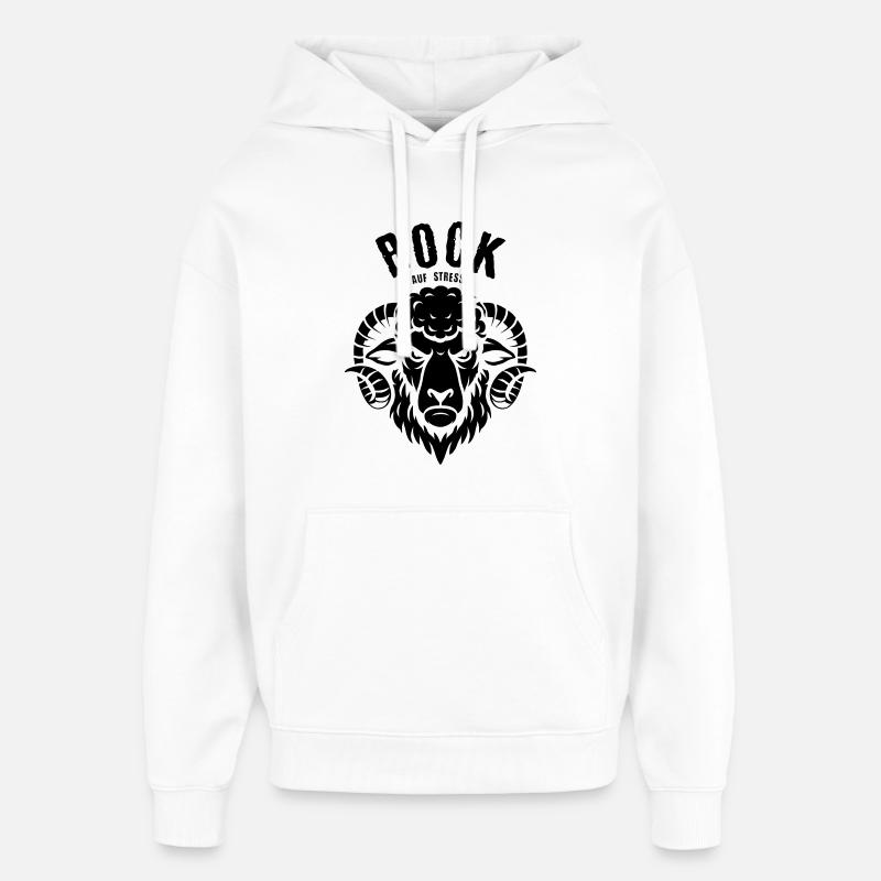 Bock auf Stress? - Oversized Unisex Hoodie von Stanley/Stella - Weiß