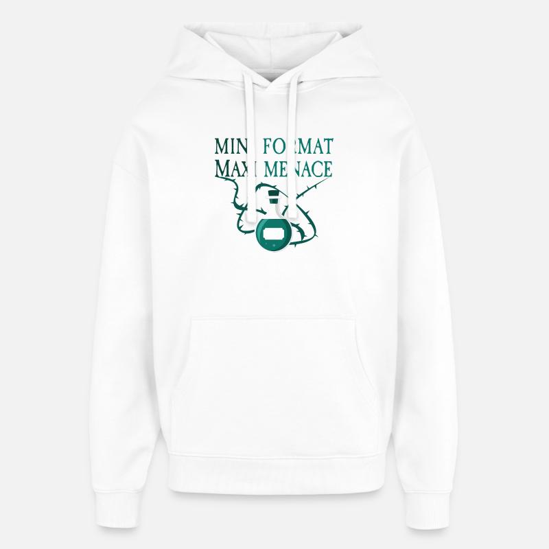 Petit Format Maxi Menace - Sweat à capuche unisexe Stanley/Stella Oversized - blanc