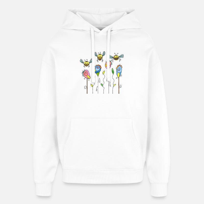 Insectes - Sweat à capuche unisexe Stanley/Stella Oversized - blanc