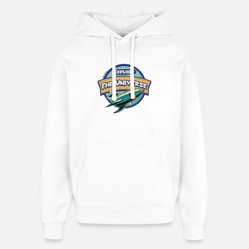 Space Explorer - Explorez l’Univers - Sweat à capuche unisexe Stanley/Stella Oversized - blanc