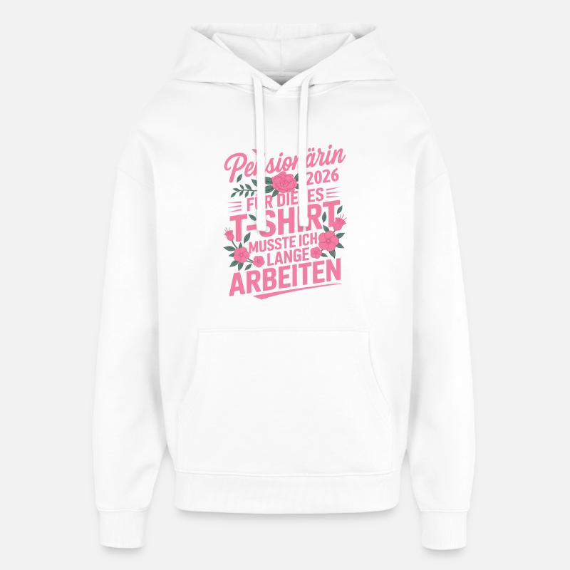 Retraité 2026 - Sweat à capuche unisexe Stanley/Stella Oversized - blanc