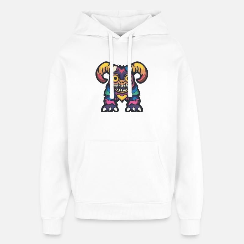 Capricorne Halloween Zombie - Sweat à capuche unisexe Stanley/Stella Oversized - blanc