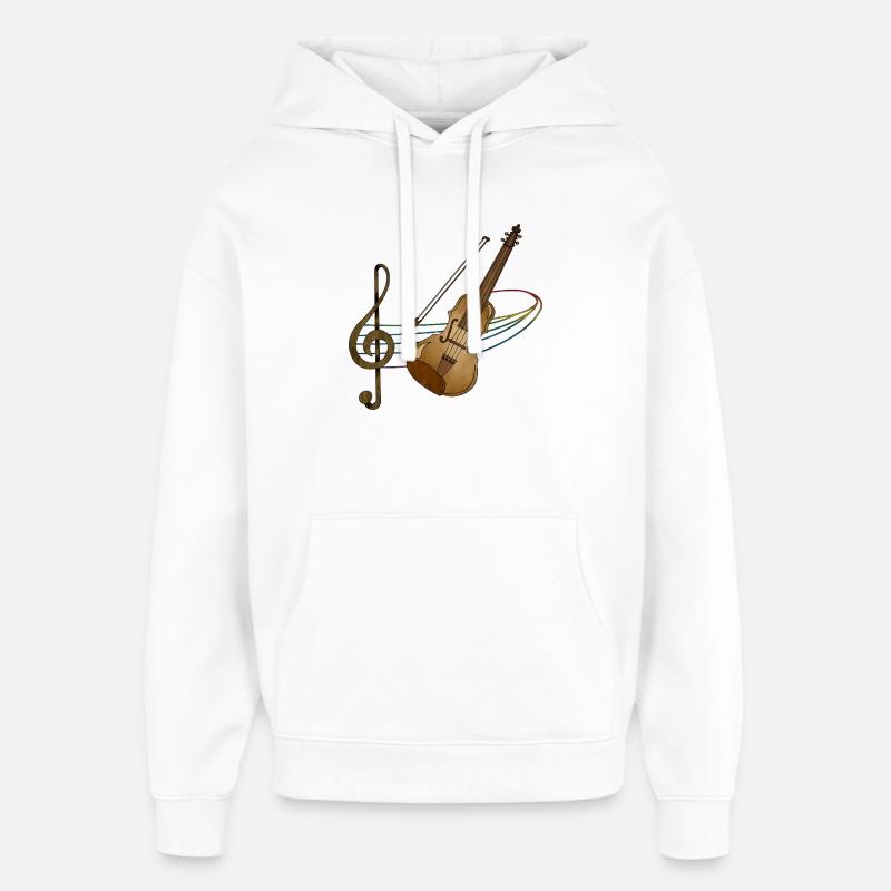 Violon - Sweat à capuche unisexe Stanley/Stella Oversized - blanc