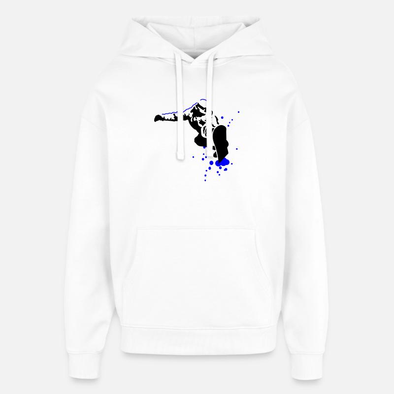Snowboarders - Sweat à capuche unisexe Stanley/Stella Oversized - blanc