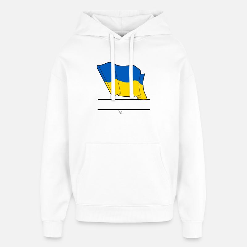 UKRAINE – Espace de noms - Sweat à capuche unisexe Stanley/Stella Oversized - blanc
