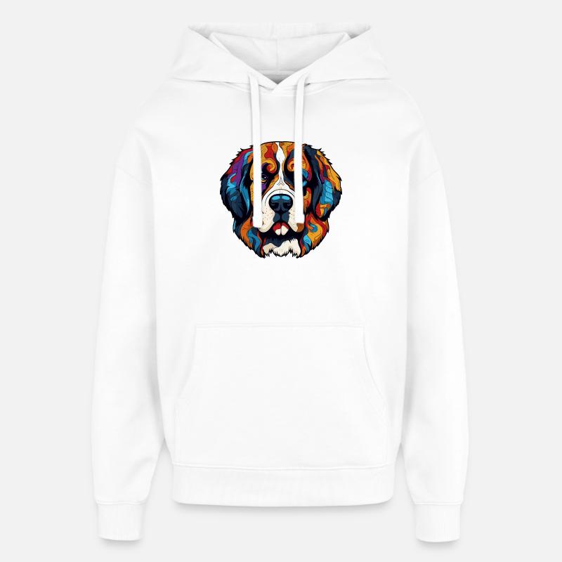 Bande dessinée de chien - Sweat à capuche unisexe Stanley/Stella Oversized - blanc