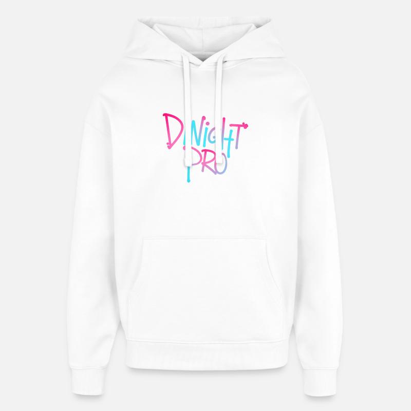 Dinight Pro Néon Dégradé - Sweat à capuche unisexe Stanley/Stella Oversized - blanc