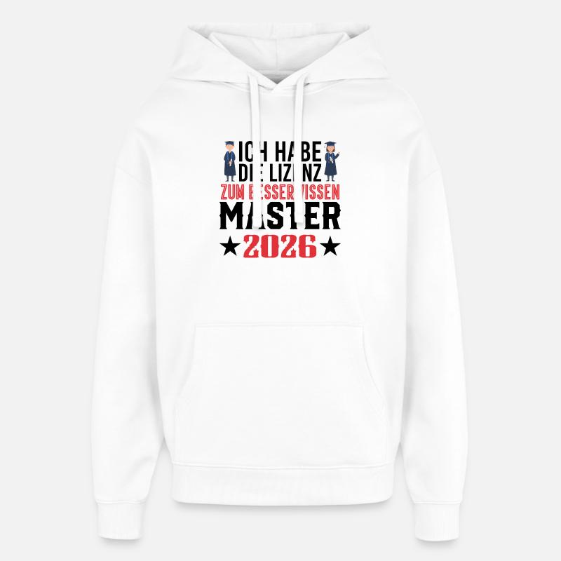 Master 2026 Diplôme - Sweat à capuche unisexe Stanley/Stella Oversized - blanc