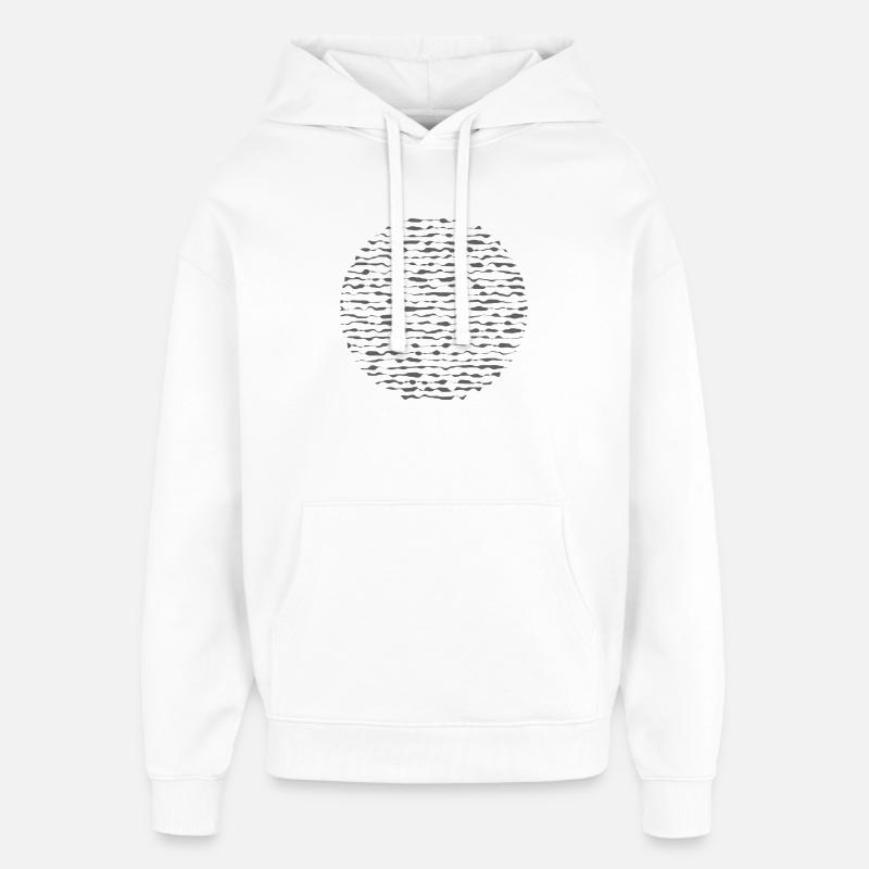 Écho du cercle ondulé - Sweat à capuche unisexe Stanley/Stella Oversized - blanc