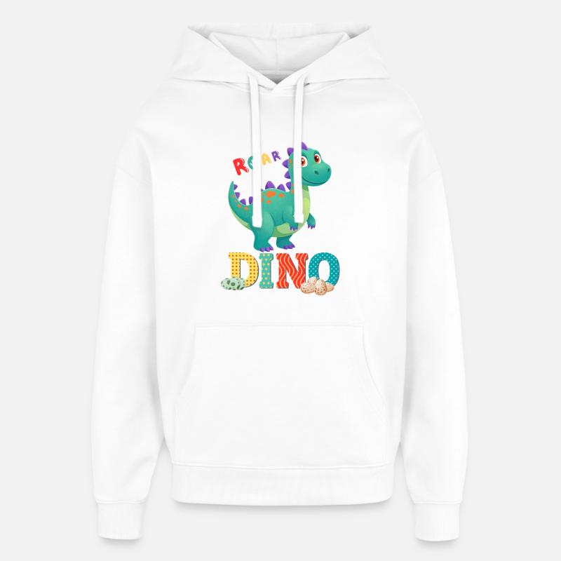 dino - Sweat à capuche unisexe Stanley/Stella Oversized - blanc