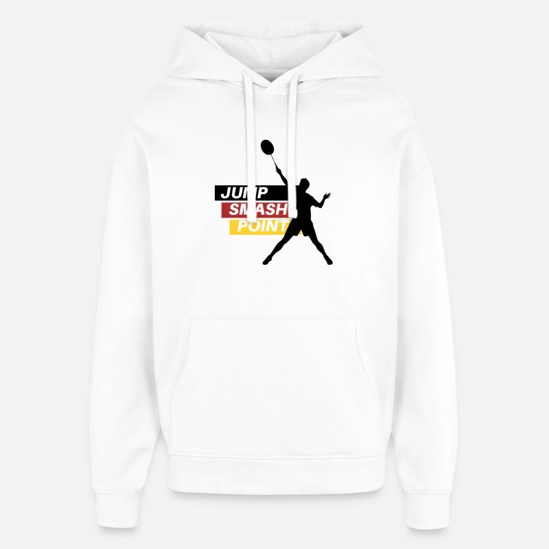 Point de smash de saut - Sweat à capuche unisexe Stanley/Stella Oversized - blanc