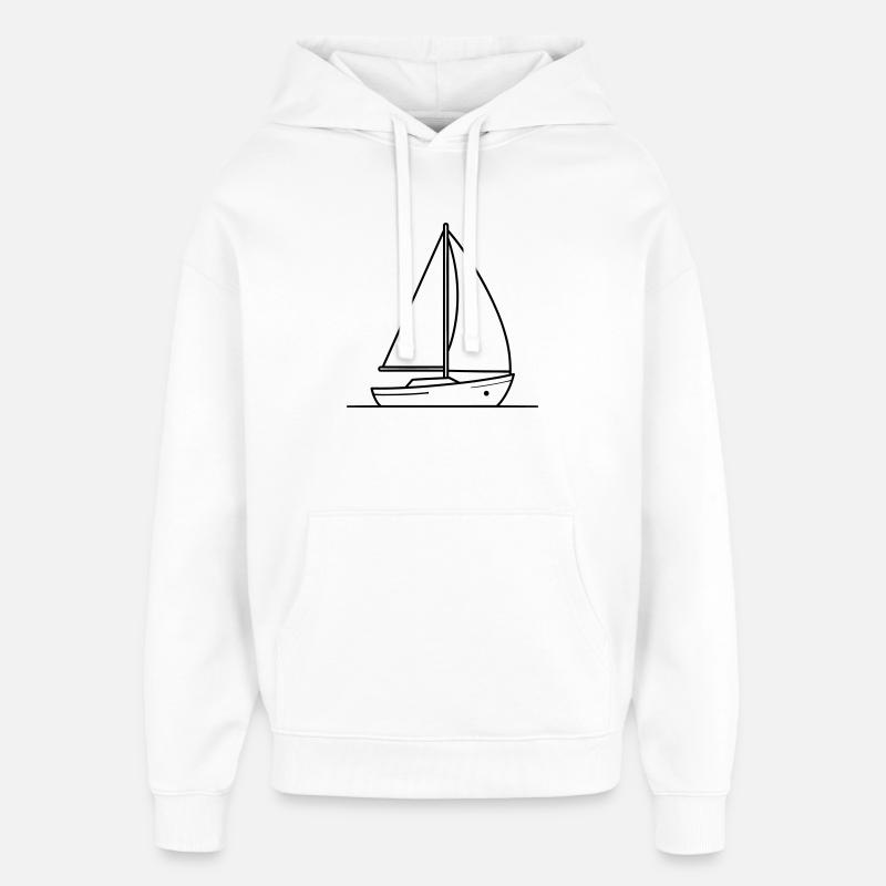 voilier - Sweat à capuche unisexe Stanley/Stella Oversized - blanc