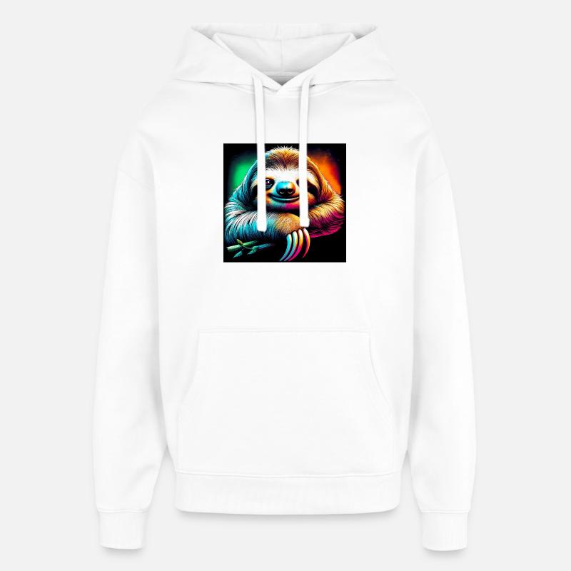 paresse - Sweat à capuche unisexe Stanley/Stella Oversized - blanc