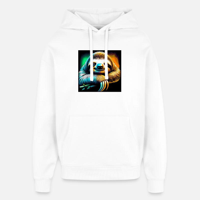 paresse - Sweat à capuche unisexe Stanley/Stella Oversized - blanc