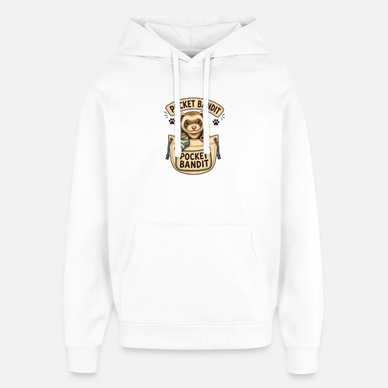 BANDIT DE POCHE - Sweat à capuche unisexe Stanley/Stella Oversized - blanc