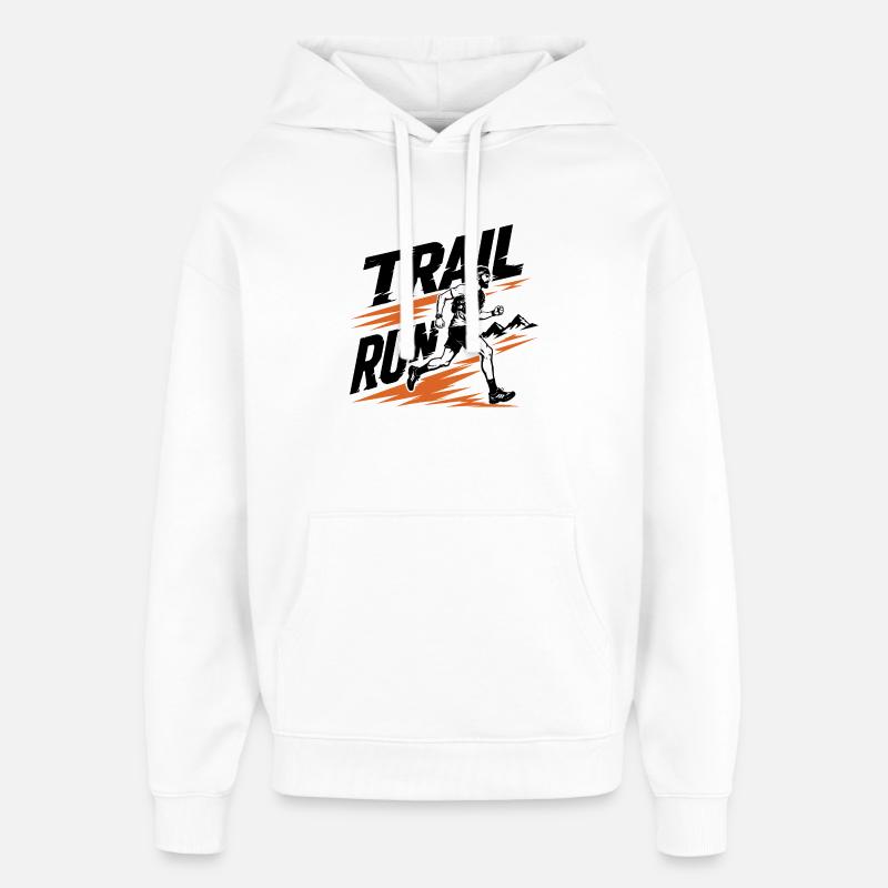 Trailrun - Oversized Unisex Hoodie von Stanley/Stella - Weiß