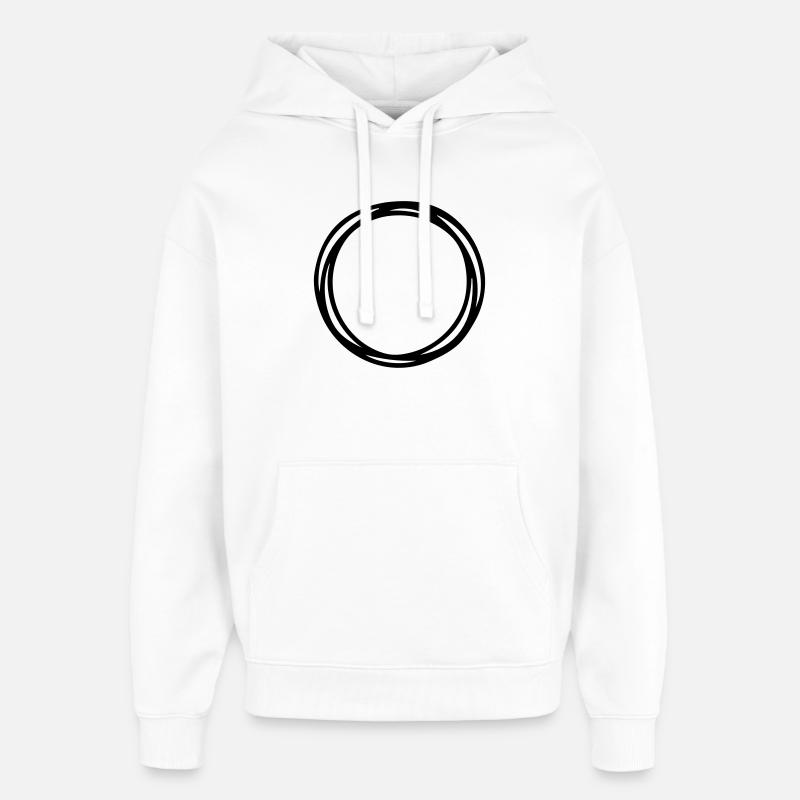 Circles and circles - Oversized Unisex Hoodie by Stanley/Stella - white