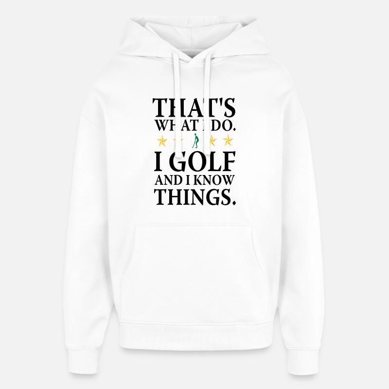 Ich spiele Golf - Oversized Unisex Hoodie von Stanley/Stella - Weiß