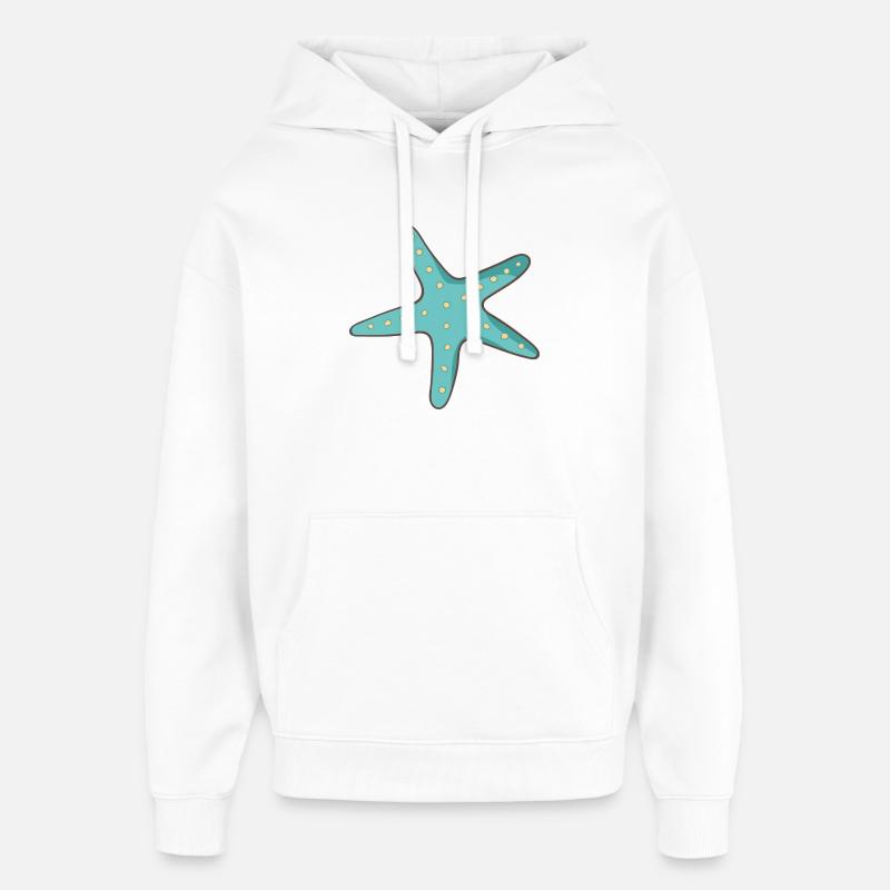 Seestern - Oversized Unisex Hoodie von Stanley/Stella - Weiß