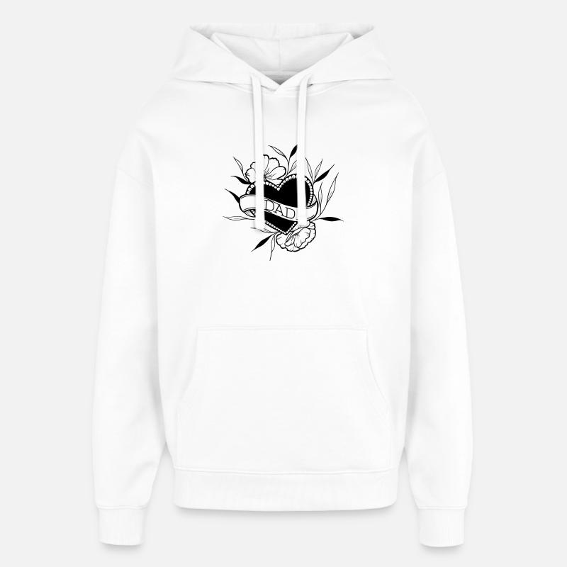 Papa - Sweat à capuche unisexe Stanley/Stella Oversized - blanc