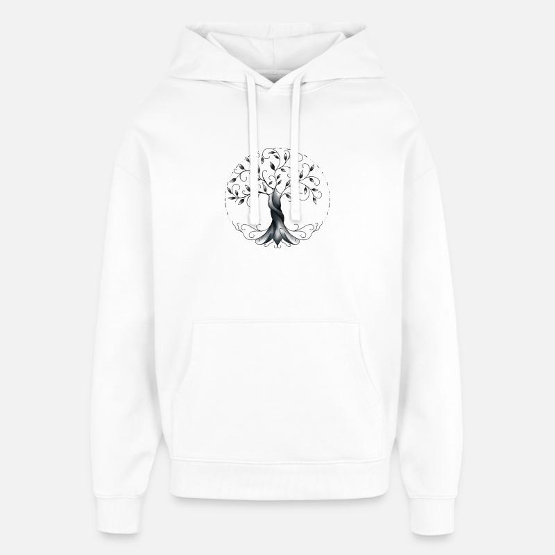 arbre de vie - Sweat à capuche unisexe Stanley/Stella Oversized - blanc