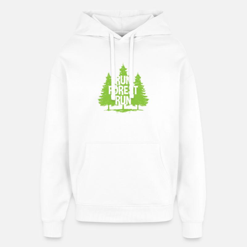 Run Forest Run - Sweat à capuche unisexe Stanley/Stella Oversized - blanc