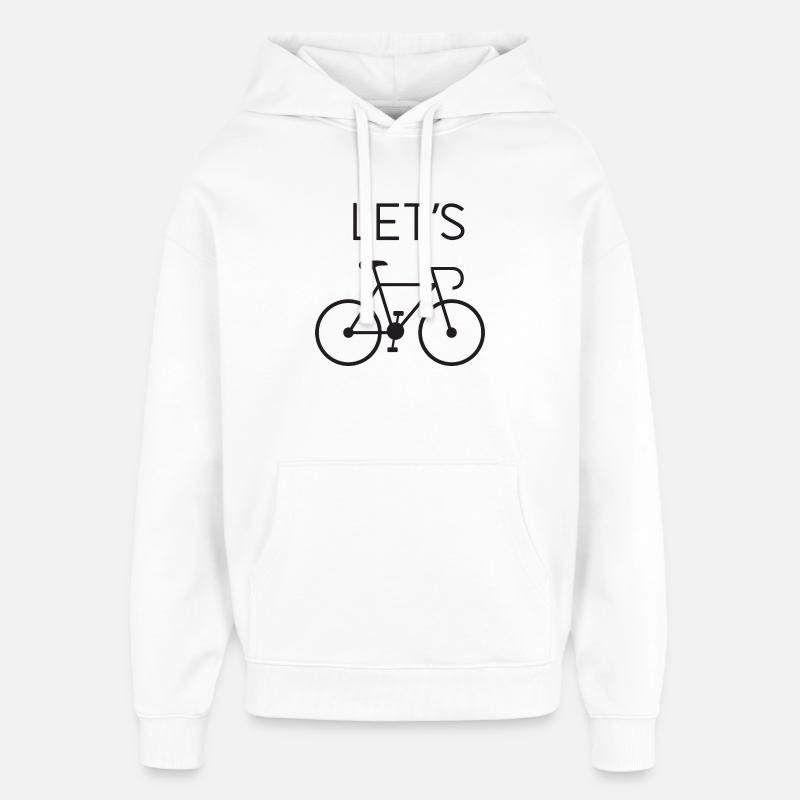 Faisons du vélo - Sweat à capuche unisexe Stanley/Stella Oversized - blanc
