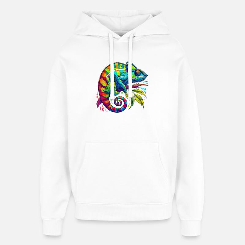Caméléon - Sweat à capuche unisexe Stanley/Stella Oversized - blanc