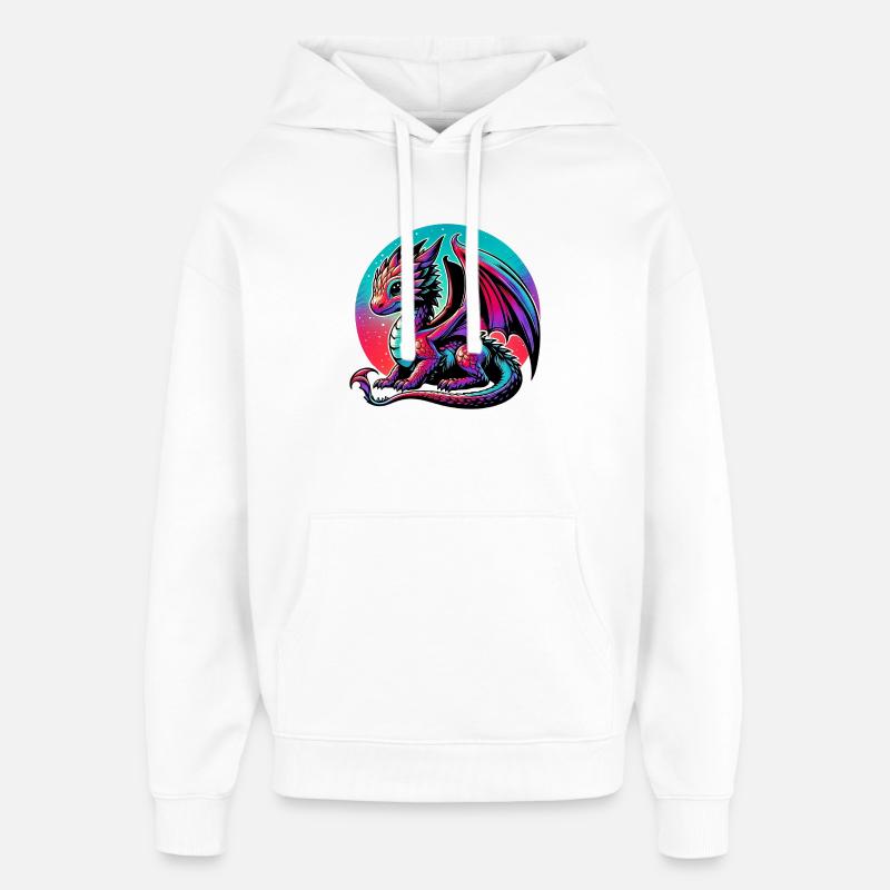Drache - Oversized Unisex Hoodie von Stanley/Stella - Weiß