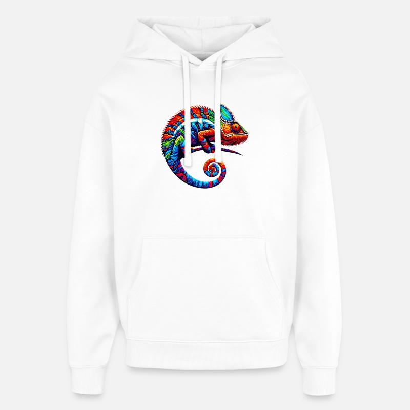 Caméléon - Sweat à capuche unisexe Stanley/Stella Oversized - blanc