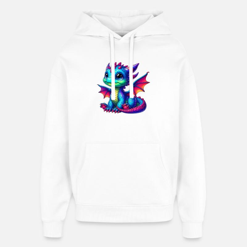 Dragon - Sweat à capuche unisexe Stanley/Stella Oversized - blanc