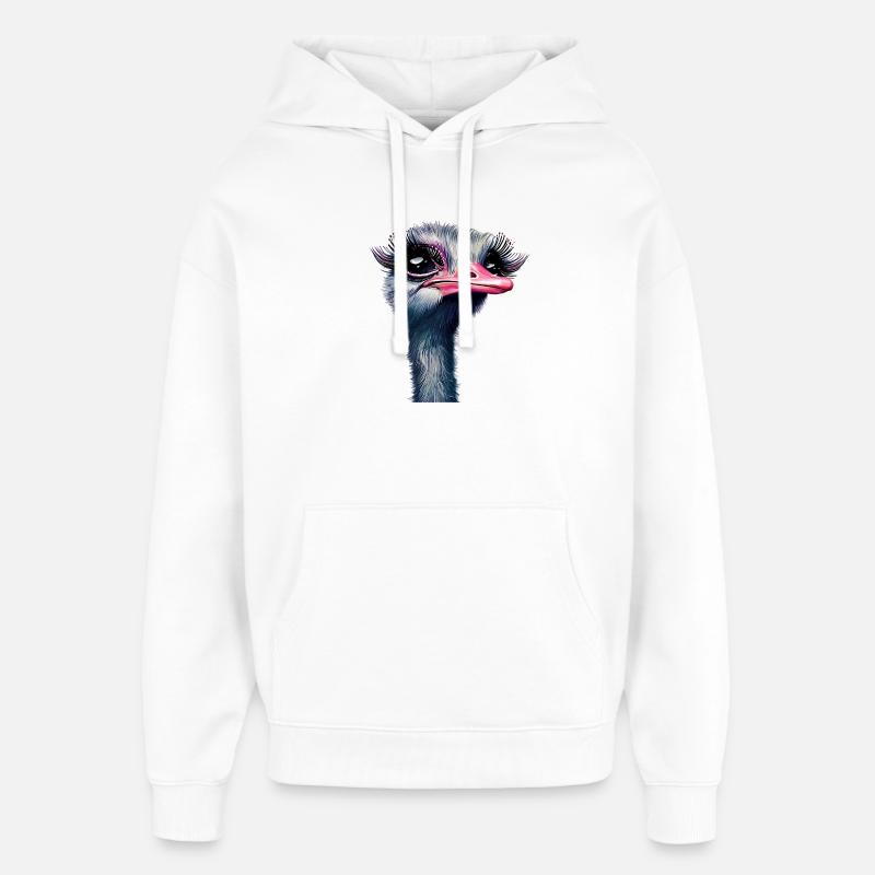 Straußen-Make-up - Oversized Unisex Hoodie von Stanley/Stella - Weiß