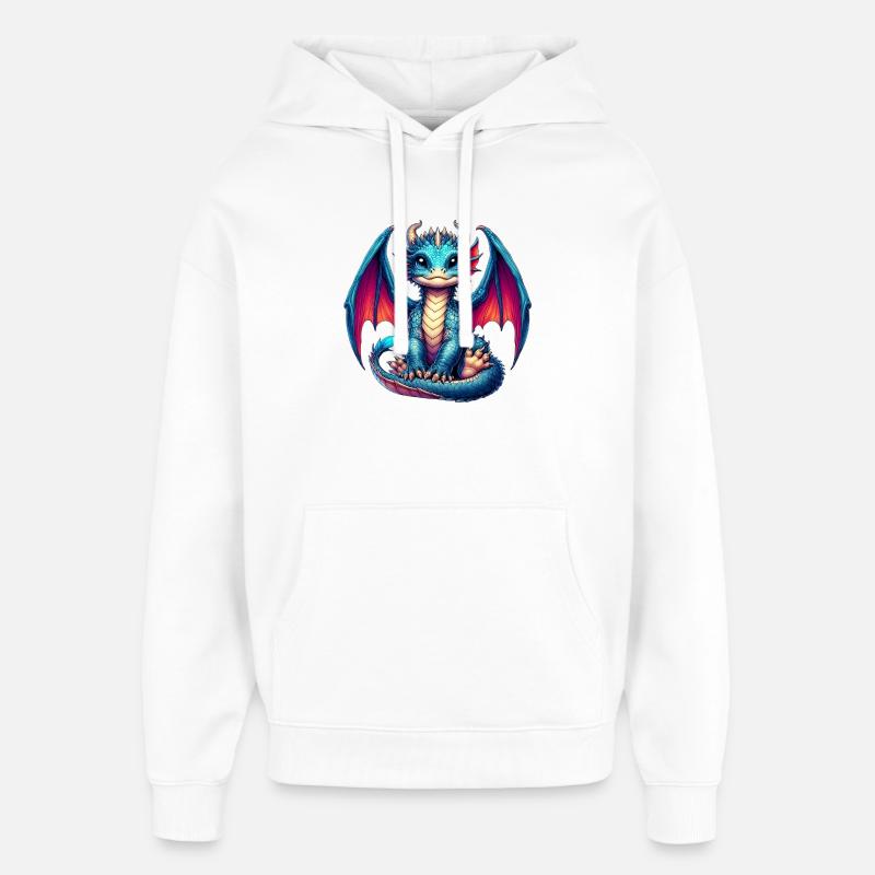 Dragon - Sweat à capuche unisexe Stanley/Stella Oversized - blanc