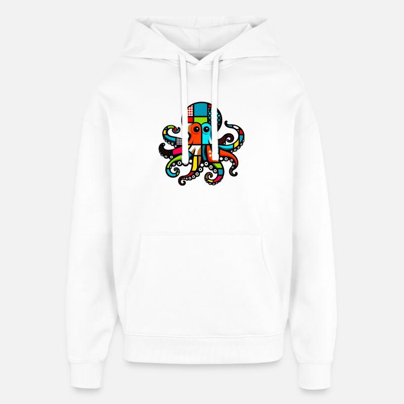 Krake - Oversized Unisex Hoodie von Stanley/Stella - Weiß