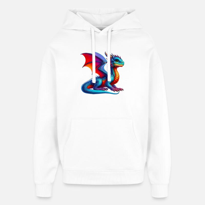 Dragon - Oversized Unisex Hoodie by Stanley/Stella - white