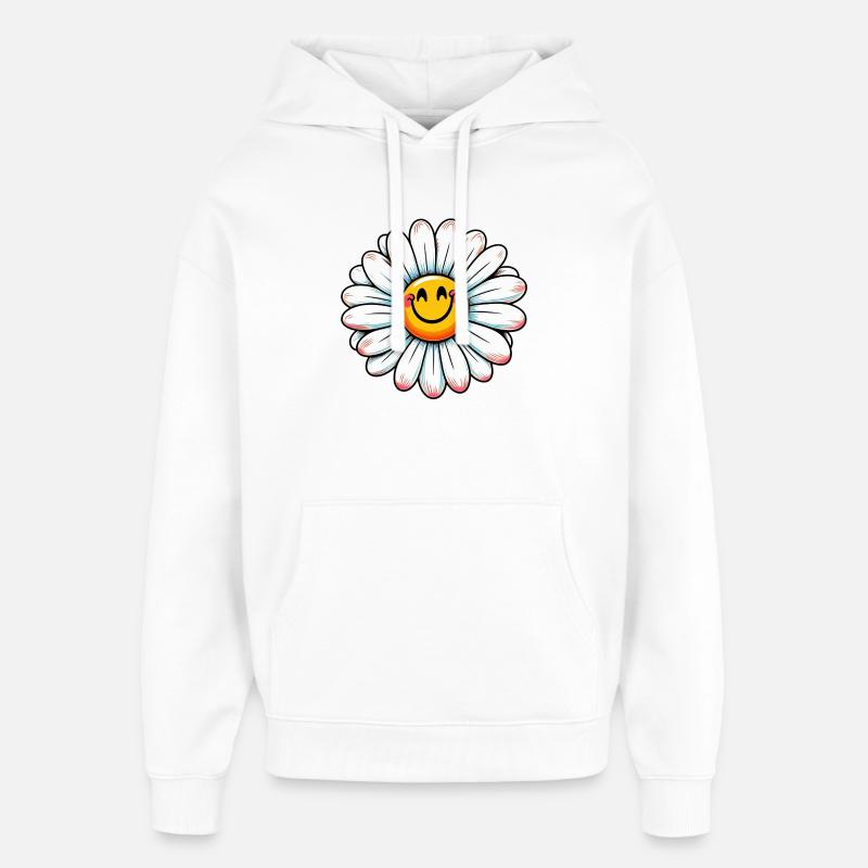 Gänseblümchen - Oversized Unisex Hoodie von Stanley/Stella - Weiß