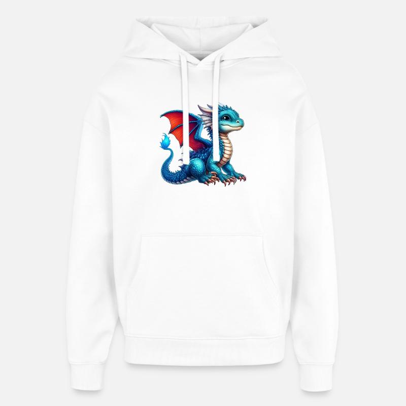 Drache - Oversized Unisex Hoodie von Stanley/Stella - Weiß