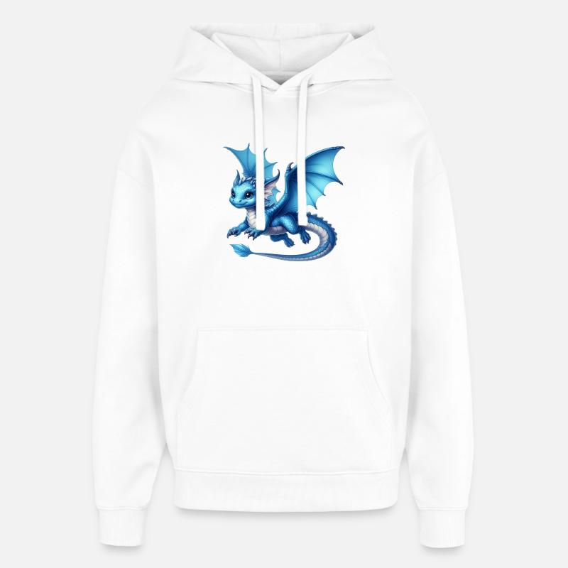 Drache - Oversized Unisex Hoodie von Stanley/Stella - Weiß