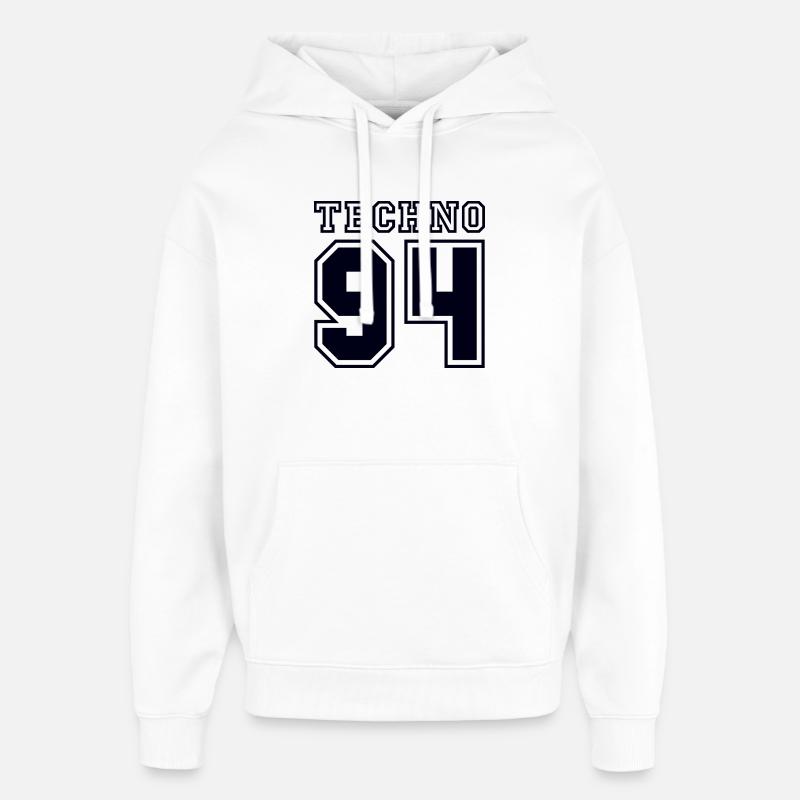 TECHNO 94 - Oversized Unisex Hoodie von Stanley/Stella - Weiß