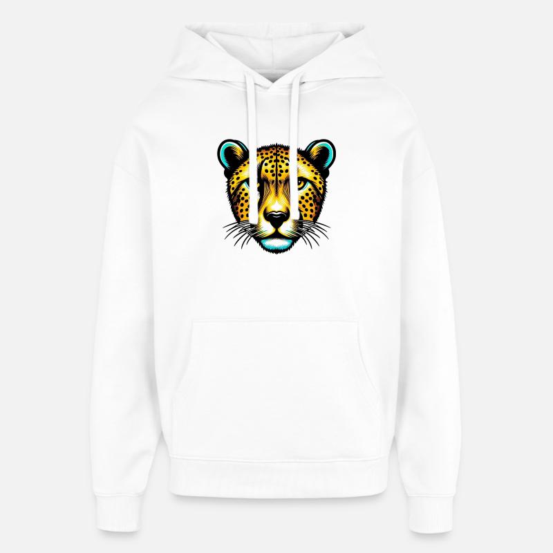 Guépard - Sweat à capuche unisexe Stanley/Stella Oversized - blanc