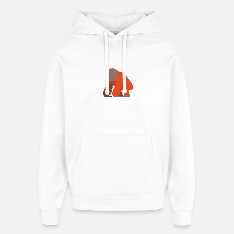 L’orang-outan sage - Sweat à capuche unisexe Stanley/Stella Oversized - blanc