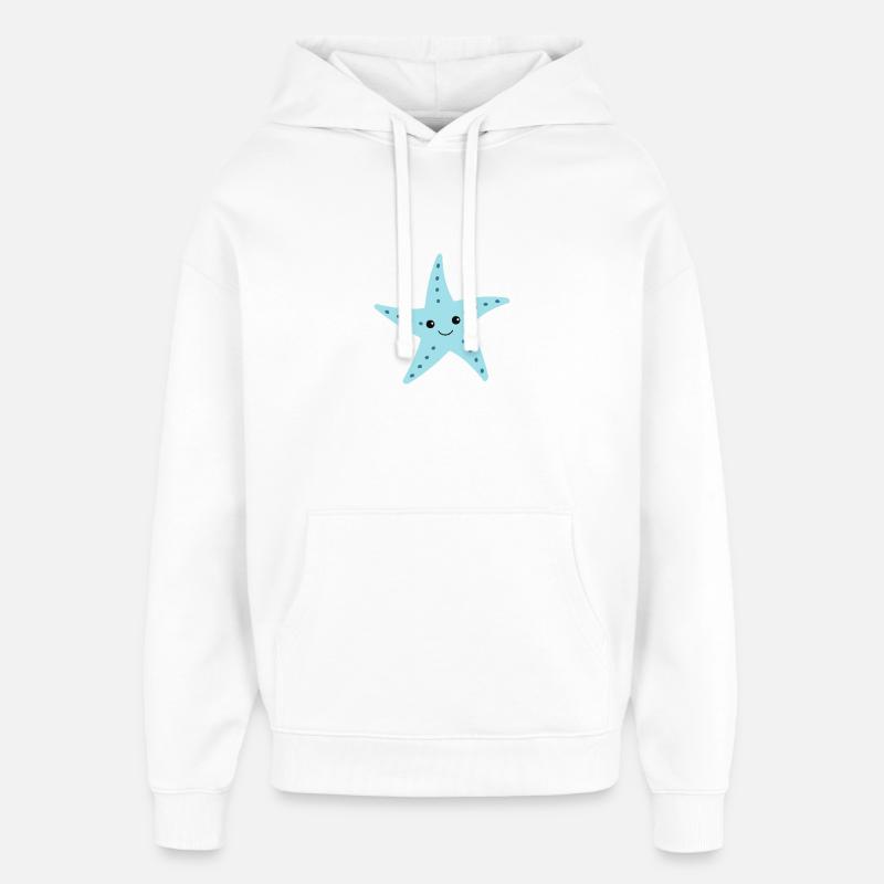Étoile de mer - Sweat à capuche unisexe Stanley/Stella Oversized - blanc