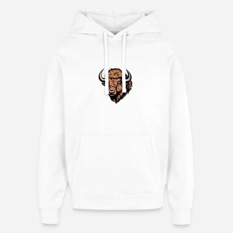 Bison résilient - Sweat à capuche unisexe Stanley/Stella Oversized - blanc