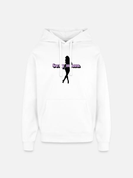 Sexy mom - Oversized Unisex Hoodie by Stanley/Stella - white