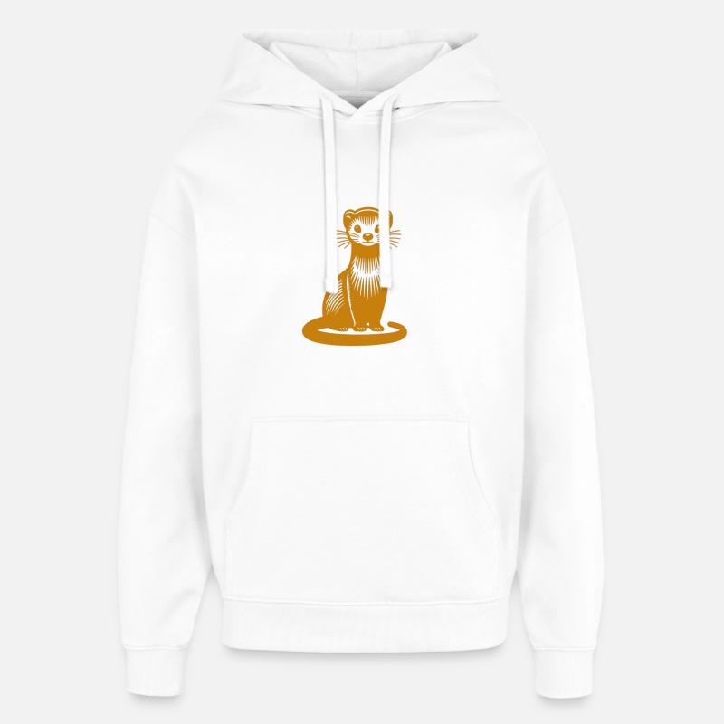 Mangouste intrépide - Sweat à capuche unisexe Stanley/Stella Oversized - blanc